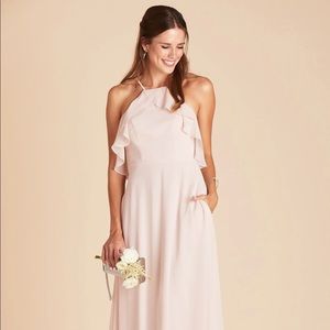 New Birdy Grey Jules Chiffon Bridesmaid Dress in Pale Blush
